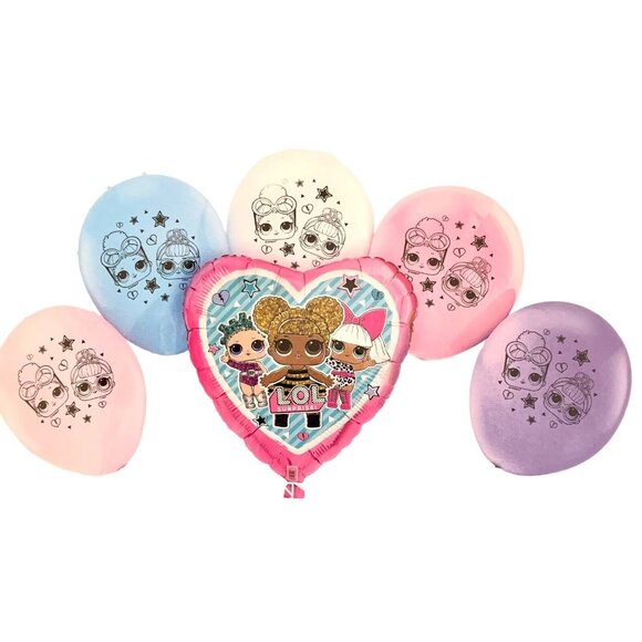 LOL SURPRISE! Friends Balloon Bouquet Kit Set 6 Birthday Party Supplies Helium - Picture 1 of 8